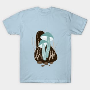 Soft blue mushroom T-Shirt